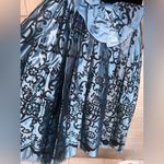 Jessica McClintock VINTAGE Black Velvet Bodice Taffeta Blue Skirt 4 Photo 10