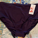 Lands' End  10 High-Waisted Bikini Bottoms Purple Swim NWT Photo 0