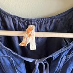 Anthropologie Maeve Ingrid 100% Silk Dress Sapphire Blue Womens Size 2 Smocked Photo 4