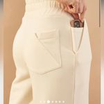 Aday Oat Perfect Walk High Rise Terry Tencel Cotton Lounge Jogger Sz L White Size L Photo 2