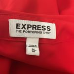 EXPRESS π Red The Portofino Shirt Button Down Long Sleeve Photo 5