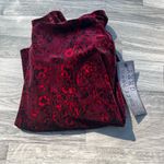 Ruff Hewn  Grey Red Black Velvet Cold Shoulder Blouse Photo 10