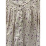 Eileen West Cottagecore Floral Short Ruffled Hem Cotton Gown, L Size L Photo 2