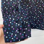 Jason Wu J Womens XXS Polka Dot Blouse Top V-Neck Blue Purple Career Classic Photo 6
