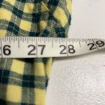 BDG Women's Yellow and Black Checkered Button Down Shirt Photo 2