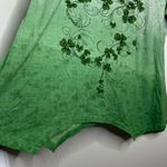 Collections Etc ombré Tunic Top 3 Leaf Clovers Women’s Size XXL Shark Bite Hem Photo 1