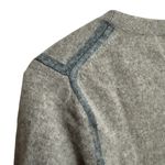 Quinn Women's Heather Brown Long Sleeve/Sweater with Gray Accent, 100% Cashmere Size M Photo 4