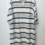ELLOS blue & white stripe nautical plus size tunic dress sz 18 Photo 0