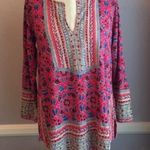 Lucky Brand  boho 3/4 sleeve pink print top NEW Size Small Photo 0