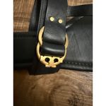 Tory Burch Tory‎ Burch Marsden Sandals Black Leather Thong Gold Logo Hardware Sz 7 Photo 10