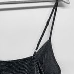 Forever 21 Bodysuit Juniors' Med Metallic/Black Cowl Neck Adjustable Straps New Photo 4