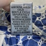 Chico's jacket Womens 3 US XL Abstract Print Button Down eyelet lace waves blue Photo 4