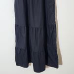 Maurice's Black Sleeveless Ribbed Knit Tiered Cotton Midi Dress Size Medium Photo 3