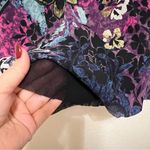 FUZZI floral print stretchy tulle mesh turtleneck, sleeveless, cropped top sz XL Photo 6