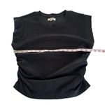 Madewell Black Crewneck Sleeveless Ruched Sides Muscle Tee Shirt Tank Top Small Photo 2