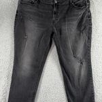 Old Navy  Jeans Women 18 Low Rise Boyfriend Raw Hem Charcoal Wash Denim Pants‎ Photo 0