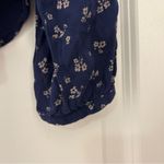 Wild Blue  Floral Tie Neck Blouse sz S Photo 3