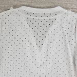 J.Crew Eyelet Cover Up Womens Medium White V Neck Beach Vacation Pool Tunic Photo 5