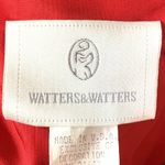 Watters & Watters Red Silk Midi Bridesmaid Dress 10 Strapless/Convertible Pleat Photo 7