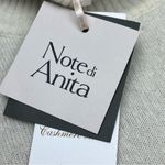 Note di Anita Italy Wool Cashmere Blend Poncho Brown Ivory One Size NEW *FLAW Tan Photo 4