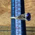 Moroccan Amethyst Sterling Silver Ring Size 8 Gold Photo 7