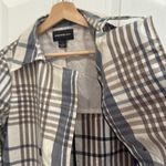 Something Navy  plaid trench coat Photo 8