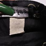 Exact Change Vintage Satin Black Floral Skirt Midi Size 13 Photo 5