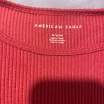 American Eagle Hot Pink Outfitters Long Sleeve Cropped Top Photo 2