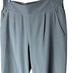 Quince Women’s Medium Performance Tech Wide Leg Pants in Olive Crop Length Green Photo 2