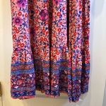 WRAP DRESS BOHO DESIGN BRIGHT BOLD PINK AND BLUES FLORALS SIZE SMALL/MEDIUM Photo 5