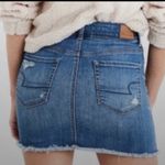 American Eagle  Super Stretch Distressed High Waisted Denim Mini Skirt  4 Short Photo 1
