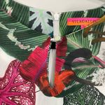 Vilagallo Mini Dress Size 36 Tropical Jungle Lined 3/4 Sleeve Green Photo 4