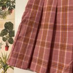 Amazon  Pink Plaid Pleated Mini Skirt Photo 1