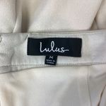 Lulus Tan Cream Faux Suede Knee Length Skirt M Photo 2