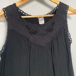Honolua Mahine Black Eyelet Lace Trim Tunic Tropical Surf Hawaii Beach Boho S/M Photo 1