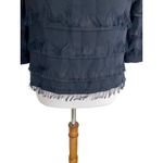 California Spice Eyelash Fringe Blouse Black Size M Vintage 80โs Mob Wife Glam Size M Photo 5