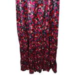 Vintage Vanity Fair Nylon‎ Floral Long Negligee Black Photo 2