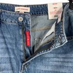 Lucky Brand  SZ 16/33 Rigid Denim Maxi Jean Skirt Modest Zip-Fly Frayed Hems Blue Photo 2