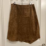Leather Asymmetrical Skirt Pamela McCoy Collections Size L Photo 3