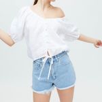 Urban Outfitters NEW W TAG Abrand A High-Waisted Relaxed Light Blue Denim Shorts Photo 3