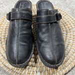 b.o.c Women’s Leather Mule Clogs Sandals Slip On Comfort Pilgrim in Black Size 9 Photo 3