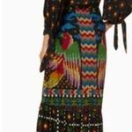 Farm Rio  Black Macaw Night V-Neck Maxi Dress Size Small Photo 1
