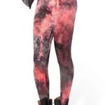 Blackmilk NWOT Leggings Fairy Paint Red Black Brown Metallic Leggings Photo 0