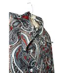 Groovy 1970s Domanique Red & Black Paisley Blouse Size 14 Photo 2