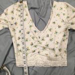 Urban Outfitters Gathered Front Floral Lace Crop Top Photo 4
