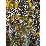 Cote‎ de France Vintage Silk Blouse Animal Print Baroque Top Women Size Large Gold Photo 2