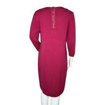 Boden Dress Womens 10 Fuchsia Pink Beaded Knit Sweater Dress Classic Preppy Photo 3