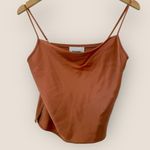 Nanushka | Johar Satin Cowl Neck Camisole | Size S Orange Photo 3