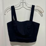 Jason Wu Smocked Back Square Neck Navy Crop Too, Sz S, NWOT Photo 1