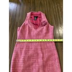 BCBGMAXAZRIA  BCBG sleeveless pink silk tweed flower v neck classic dress 8 Photo 6